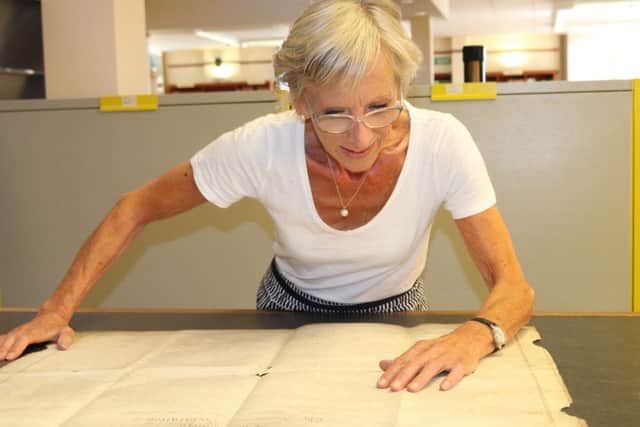 Louise Goldsmith, leader of West Sussex County Council with the Sussex Declaration, a copy of the American Declaration of Independence
