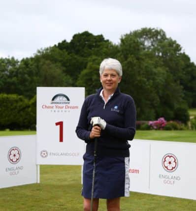 Susan Puttock of Slinfold Park Golf and Country Club during the Bridgestone Chase Your Dream Trophy Women's South Regional Final at Haywards Heath Golf Club in West Sussex - 2nd June 2017.