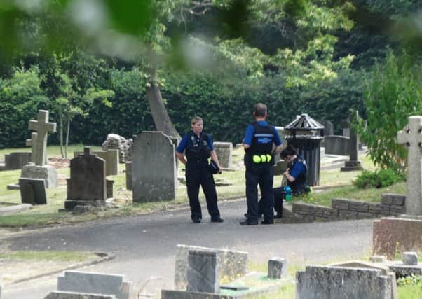 Police are investigating a knife attack in  Western Road Cemetery in Haywards Heath. Photo by Davey Stewart