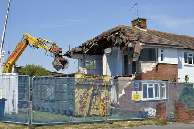 Demolition of houses in Northbourne Road, Eastbourne (Photo by Jon Rigby) SUS-180407-101422008