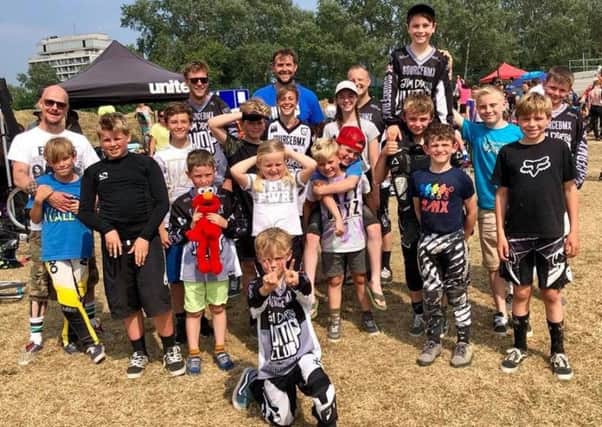 The Jumpclub team which competed in round four of the London BMX Race Series.