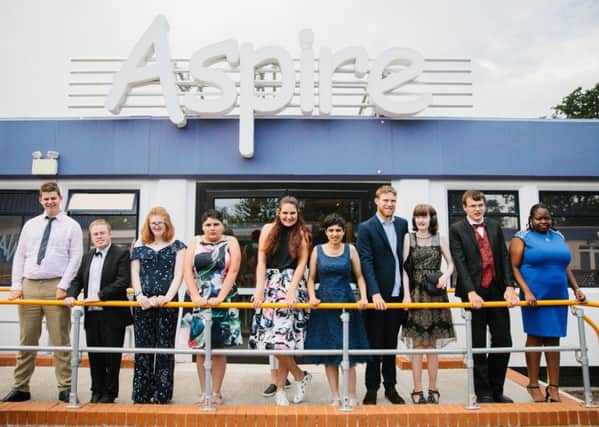 St Mary's college leavers outside the Aspire vocational centre SUS-181107-125805001