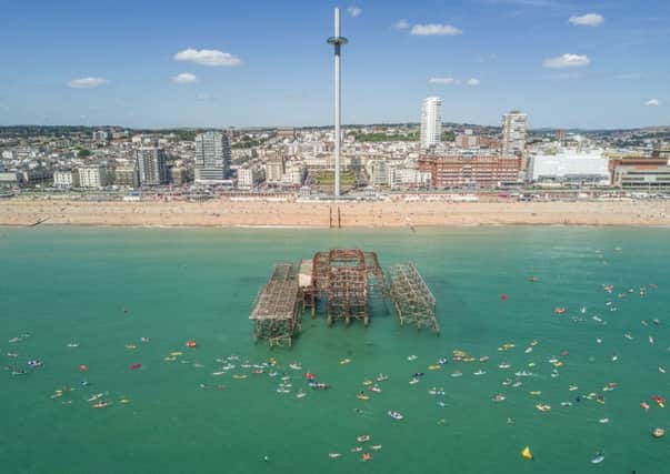Aerial shot of Paddle Round the Pier