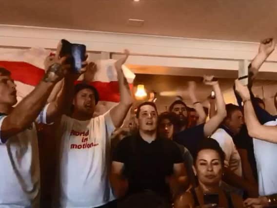 England fans are celebrating the World Cup match across Sussex