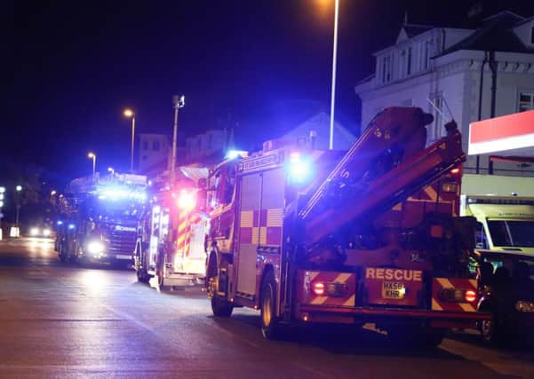 The fire service and paramedics were called to the incident. Pictures: Eddie Mitchell
