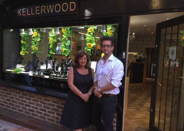 Katrina Wood and son Russell Wood outside Kellerwood Jewellers in Brighton SUS-180907-101516001