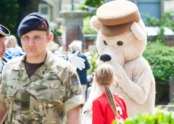 Gifford Bear, Care for Veterans' mascot, at last year's summer fayre