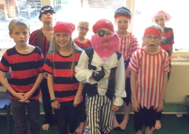 Pupils in pirate costume