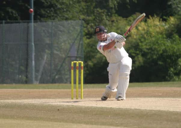 Tom Johnson, Horsham CC 1st XI batting. Photo by Clive Turner