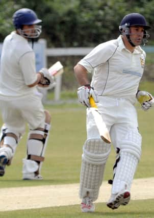 Hastings Priory captain Adam Maharaj-Newman and Andy Cornford add another run to the total against Roffey last weekend