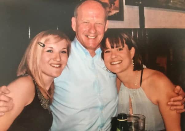 Kath Taylor, right, with her father Alan Taylor, who passed away in October 2017, and her sister Helen