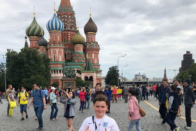 Archie Robinson in Moscow's Red Square