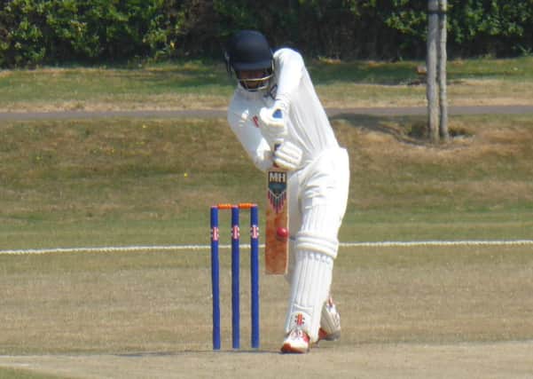 Danul Dassanayake displays a solid defence during Bexhill's defeat to Mayfield last weekend. Pictures by Simon Newstead