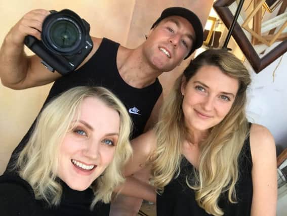 Evanna Lynch, bottom left, poses for a shoot. Picture by Toby Shaw SUS-180723-113647001