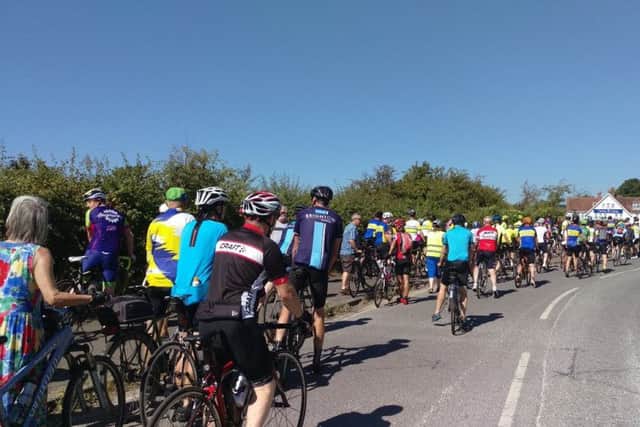 A large number of cyclists were in attendance SUS-180716-145457001