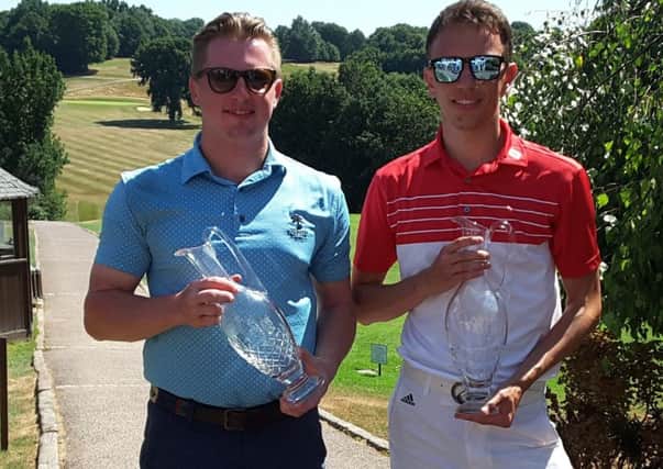 Men's handicap and scratch champions Alex Oakley and Will Thomas