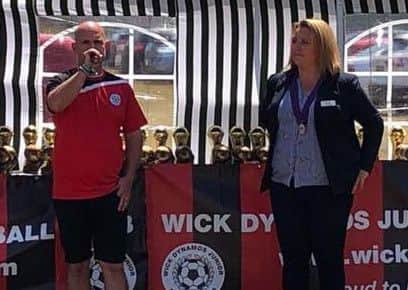 Deputy mayor Tracey Baker at Wick Dynamos FC