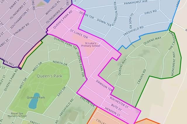 The Zone U parking zone covering St Luke's in pink (Image: Brighton & Hove City Council)