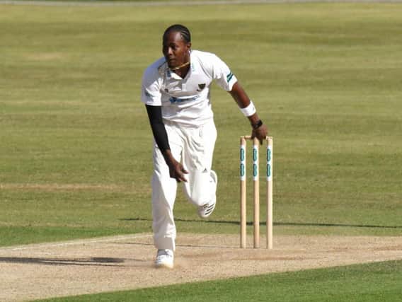 Jofra Archer brought Sussex back into it at the end of day two / Picture by Neil Marshall