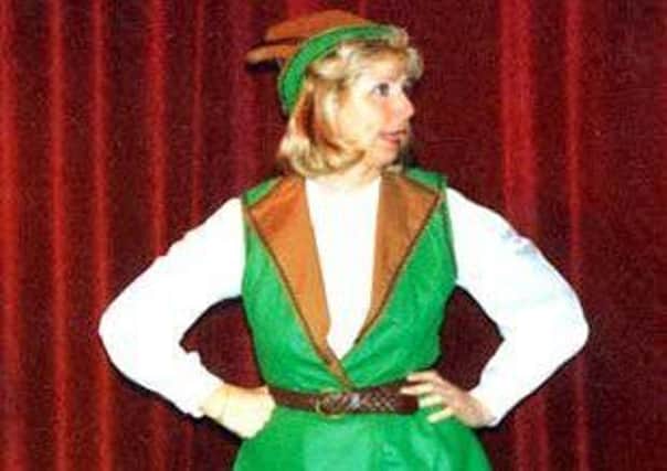 Julia Clark playing Robin Hood in the 1995 Babes in the Wood
