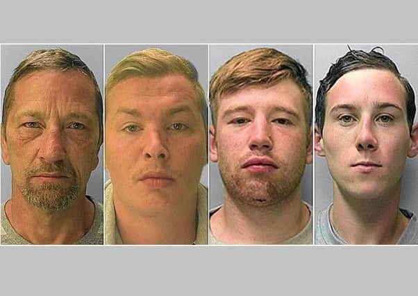 Robert Kershaw, Romany Burns, James Morris and Liam Conway. Picture supplied by Sussex Police