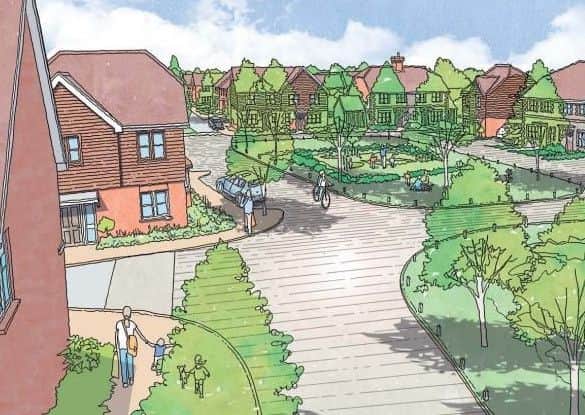 Artist's impression of the 600 homes