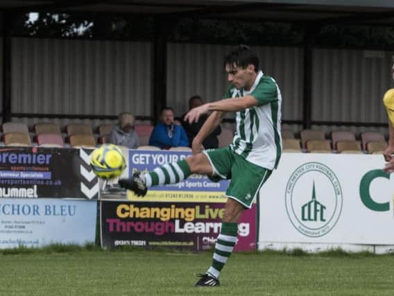 Dave Herbert has been in the goals / Picture by Tommy McMillan