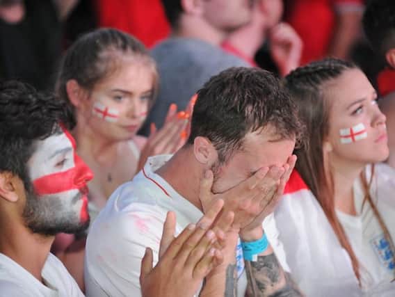 England fans could not hide their frustration following the World Cup semi-final extra-time defeat to Croatia