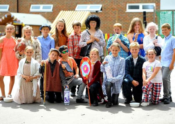 The cast for the year-six leavers' performance of Charlie and the Chocolate Factory at Glebe Primary School. Picture: Steve Robards SR1818787 SUS-180718-175456001