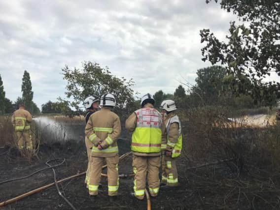 Up to 40 firefighters attended the scene. Picture courtesy of West Sussex Fire & Rescue Service
