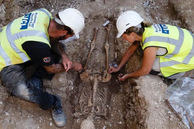 15 skeletons were discovered underneath the Corn Exchange  (Photograph: Carlotta Luke)