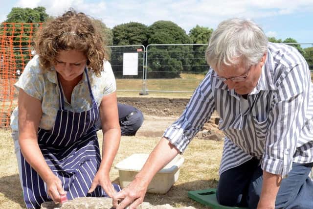 All the finds from this dig will be recorded and catalogued, and the site refilled and returned to parkland. Picture courtesy of Chichester District Council