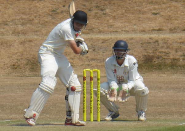Elliot Hooper batting for Hastings Priory during their most recent home game against Ifield two weeks ago. Picture by Simon Newstead