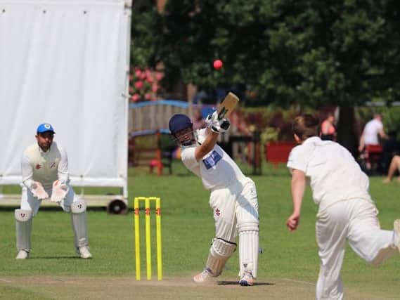 Adam Wright in action for Lindfield 2nd XI