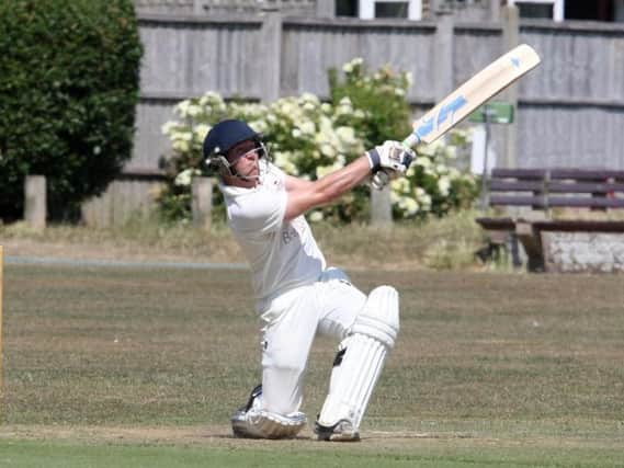 Louis Storey made his first century of the season for East Preston. Picture by Derek Martin