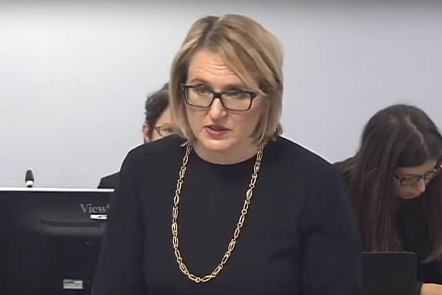 Senior counsel to the inquiry Fiona Scolding