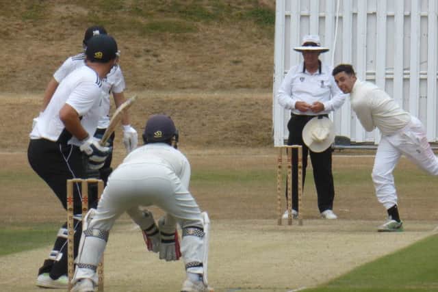 Jed O'Brien bowling for Priory.