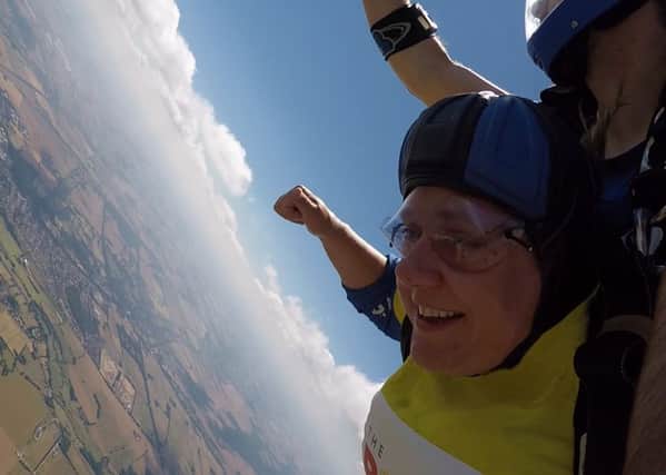 Lisa Humphries on her skydive
