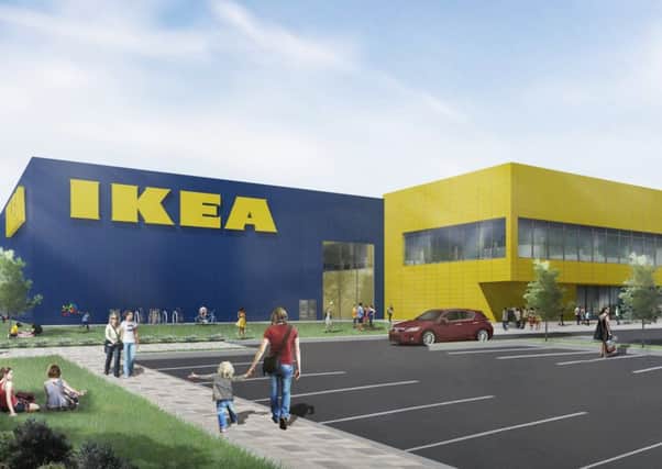 An artist's impression of how a new IKEA in Lancing could look