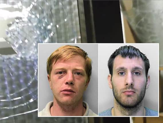 Ross Macpherson, 28, currently a serving prisoner, (right in photo) and Steven Goodwin, 28, of Fairlight Road, Hastings (left in photo). Picture: Sussex Police