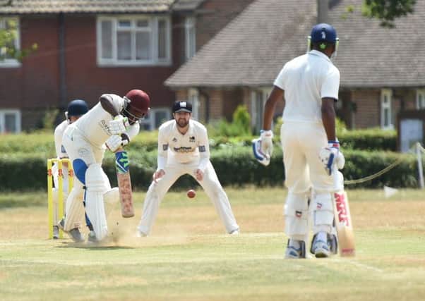 Cricket

Sussex League  Division 3.

Slinfold v Roffey

Action from the match.

Pictured is  Kemar Small  batting for Slinfold.

Picture: Liz Pearce 21/07/2018

LP180803 SUS-180722-224044008