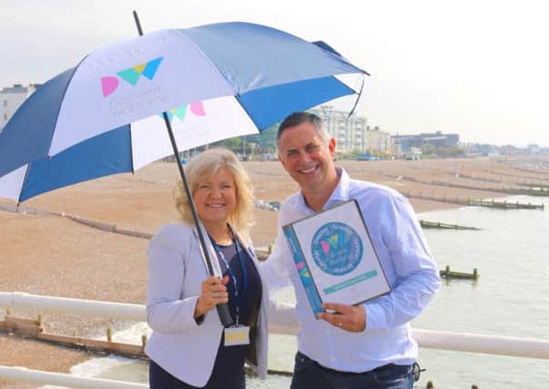 Linda Smith and Paul Cox are part of the new Worthing Greeters scheme launched by Worthing Borough Council