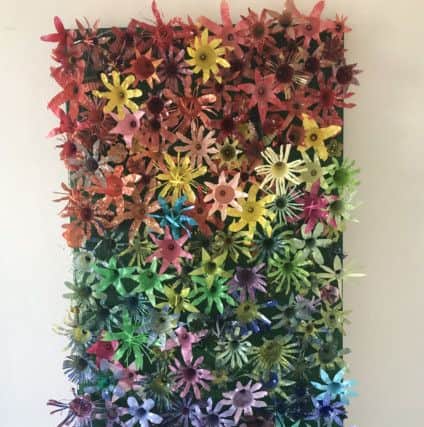 The flower sculpture, inspired by sea anemones