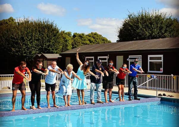 Arundel Rotarians were delighted to help solve problems caused by a leak at Arundel Lido