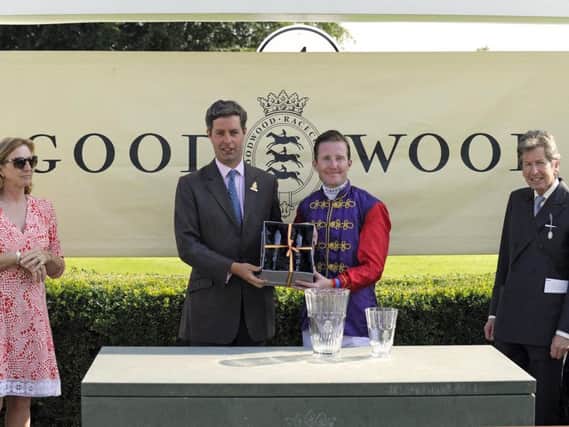 Call To Mind's connections receive a Goodwood trophy last season / Picture by Malcolm Wells