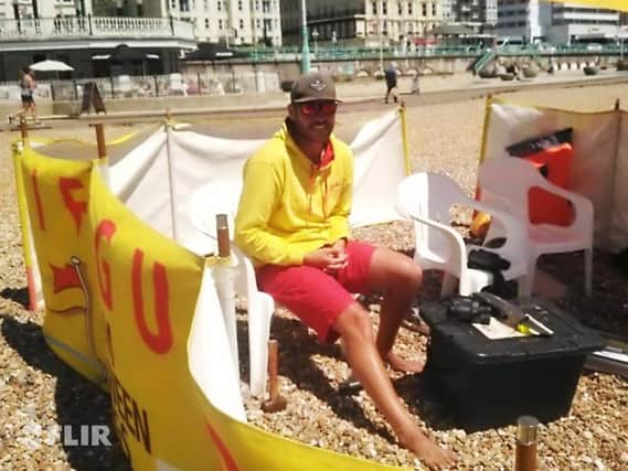 The lifeguard on Brighton beach