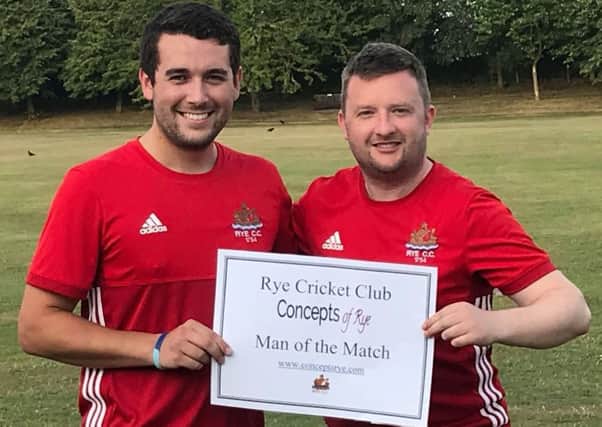 Tom Williams and James Hamilton were Rye Cricket Club's men of the match during the victory at home to St Peters.