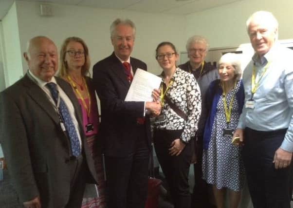 The petition calling for road safety measures in Burwash was presented to the county council in May