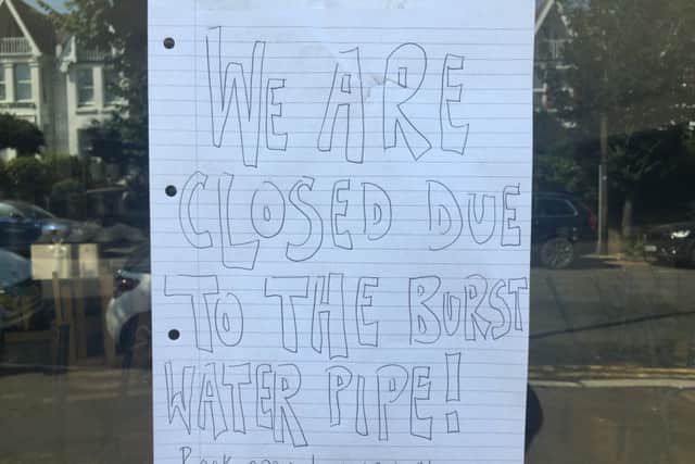 Tilt Cafe closed for the day because of the water main issues