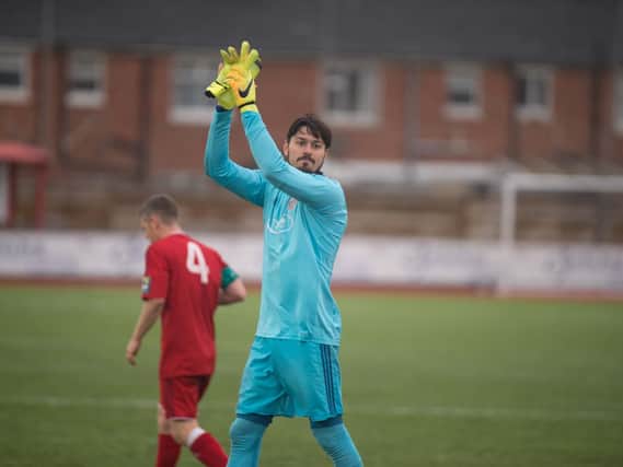 Goalkeeper Lucas Covolan's Worthing future looks in further doubt after the club snapped up Brighton youth stopper Tom McGill on a season-long loan deal. Picture by Marcus Hoare